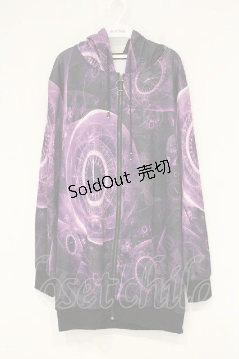 画像1: NieR Clothing / 転写ZIPパーカー F パープル×クロック O-26-09-11-1035-PU-TO-OW-OS (1)