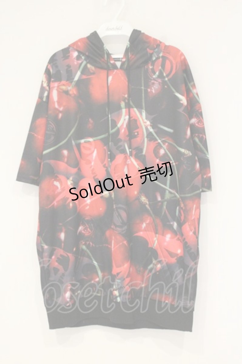 画像1: NieR Clothing / 転写パーカー F ブラック×レッドチェリー O-26-09-11-1036-PU-TO-OW-OS (1)