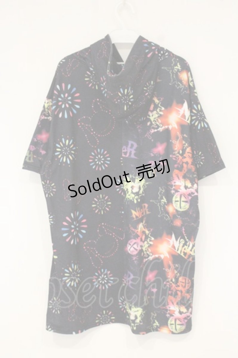 画像3: NieR Clothing / 転写パーカー F ブラック×花火 O-26-09-11-1039-PU-TO-OW-OS (3)
