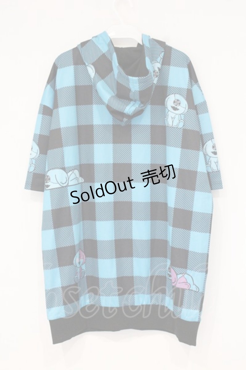 画像3: NieR Clothing / 転写パーカー F ブルーグリーンチェック×ONE君 O-26-09-11-1041-PU-TO-OW-ZT1016N (3)