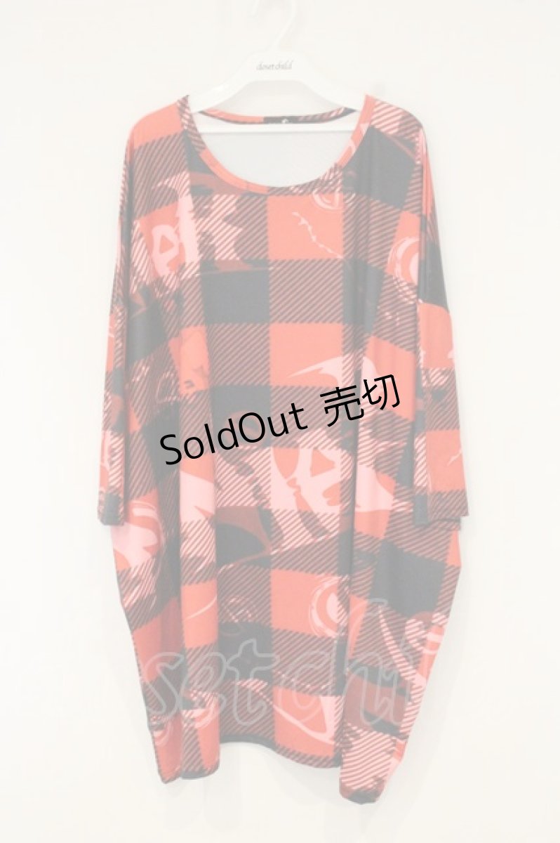 画像1: NieR Clothing / 転写BIGTシャツ F レッド×ロゴ O-26-09-11-1053-PU-TO-OW-OS (1)