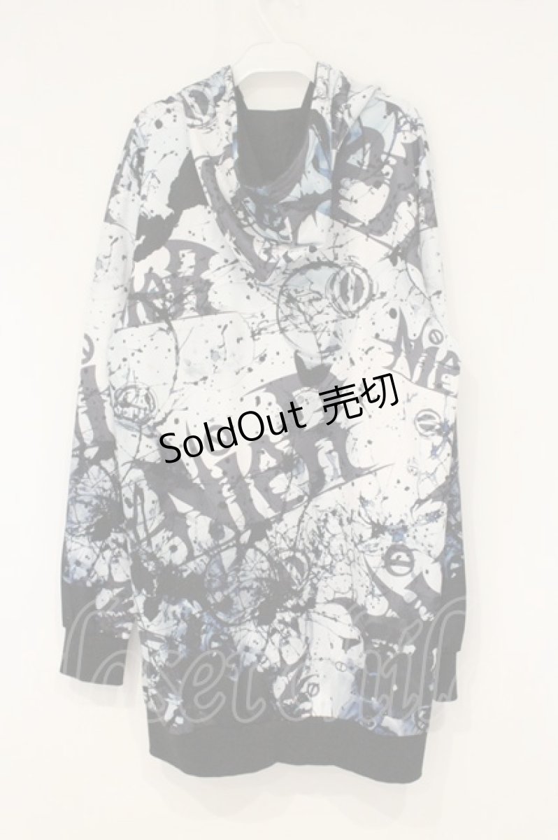 画像3: NieR Clothing / 転写ZIPパーカー F ブルー系スプラッシュ O-26-09-11-1054-PU-TO-OW-OS (3)