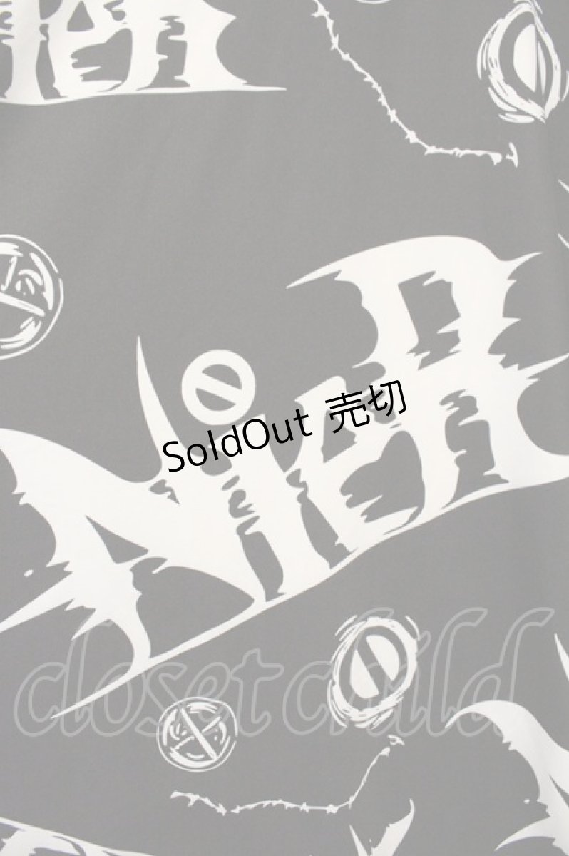画像2: NieR Clothing / 転写パーカー F ブラック×ホワイトロゴ O-26-09-11-1056-PU-TO-OW-OS (2)