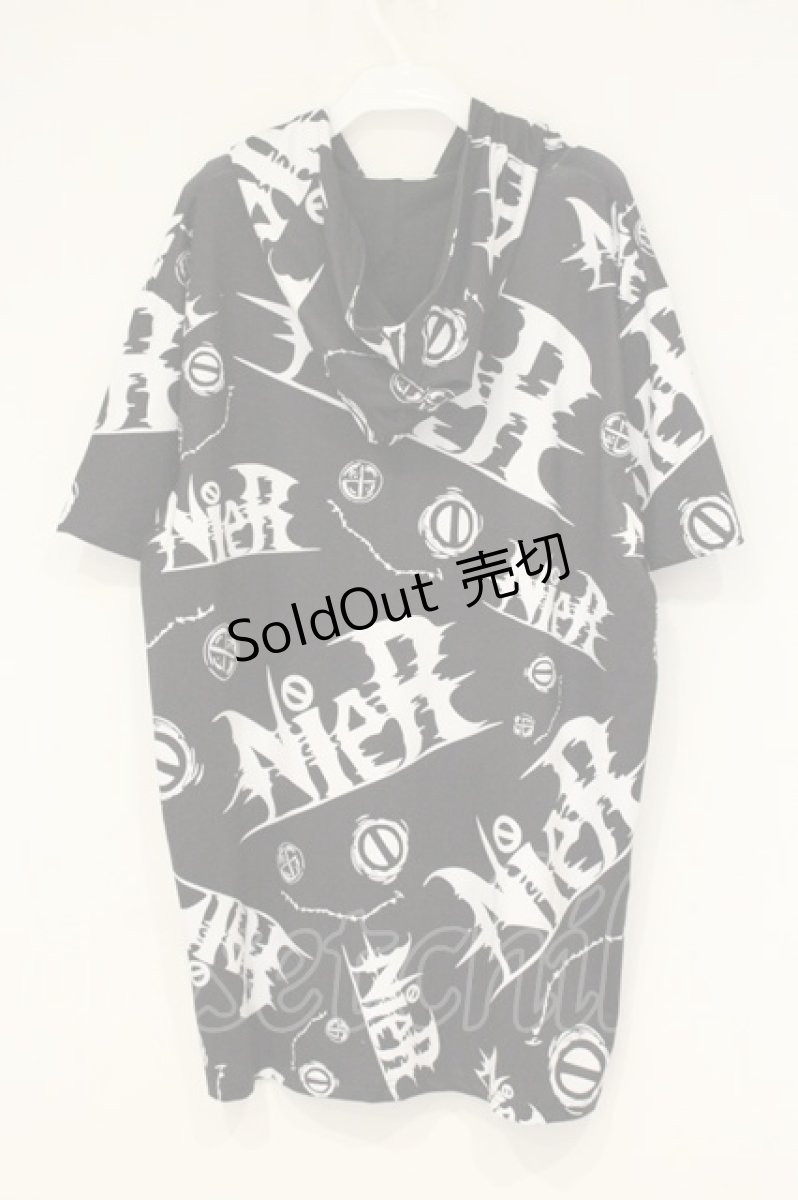画像3: NieR Clothing / 転写パーカー F ブラック×ホワイトロゴ O-26-09-11-1056-PU-TO-OW-OS (3)