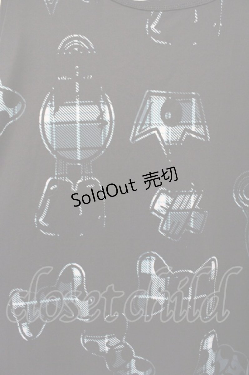 画像2: NieR Clothing / 転写BIGTシャツ F ブラック×チェックロゴ O-26-09-11-1057-PU-TO-OW-OS (2)