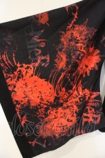 画像3: NieR Clothing / 着物袖風シャツ F ブラック×彼岸花 O-26-09-11-1058-PU-BL-OW-OS (3)