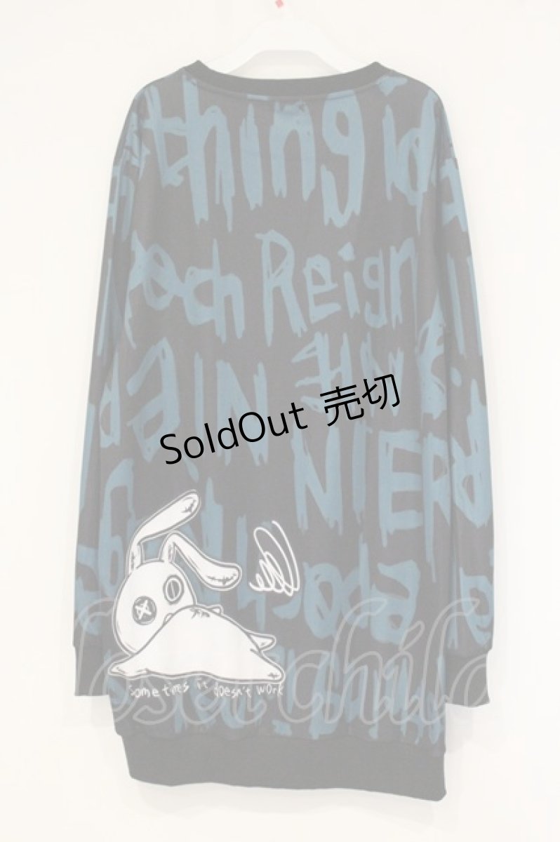 画像3: NieR Clothing / 転写プルオーバー F グリーン×ブラックロゴ O-26-09-11-1060-PU-TO-OW-OS (3)