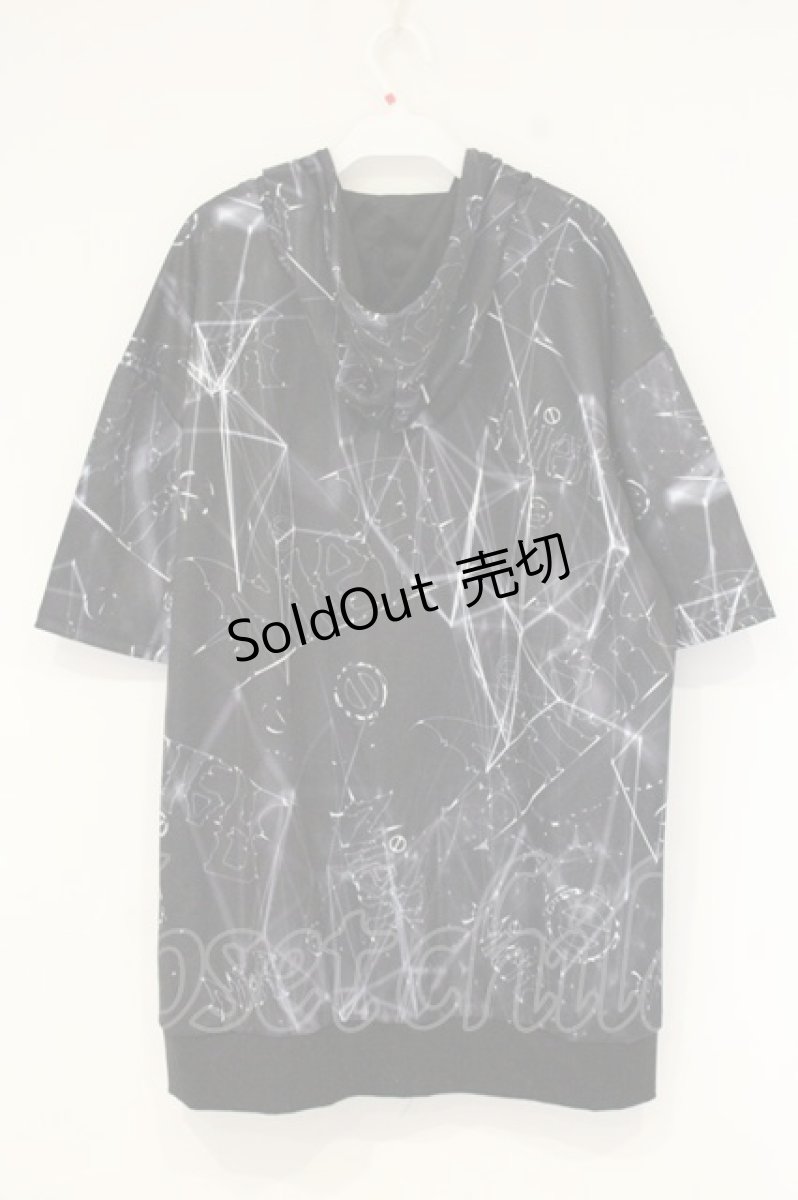 画像3: NieR Clothing / 転写pt半袖パーカー F ブラック×ロゴ O-26-09-11-1064-PU-TO-OW-OS (3)