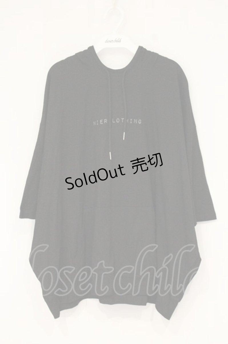 画像1: NieR Clothing / ドルマンパーカー F ブラック×バックプリント O-26-09-11-1068-PU-TO-OW-OS (1)