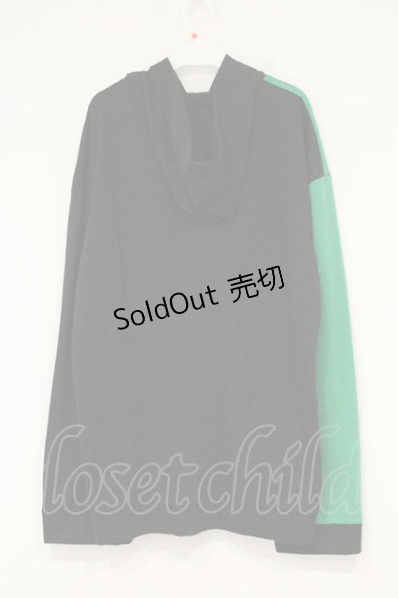 画像3: NieR Clothing / バイカラーカーディガン F ブラック×グリーン O-26-09-11-1073-PU-TO-OW-OS (3)