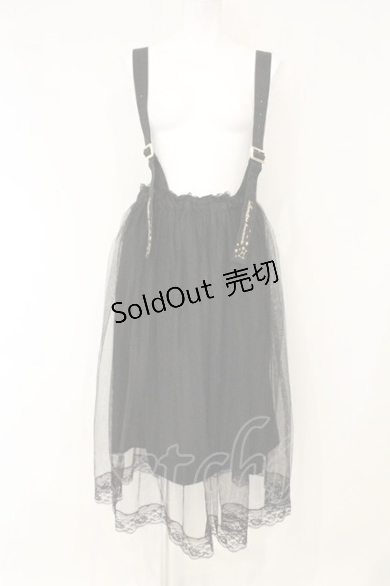 画像1: axes femme POETIQUE / 刺繍サス付チュールスカート M クロ O-26-09-11-1081-AX-SK-OW-OS (1)