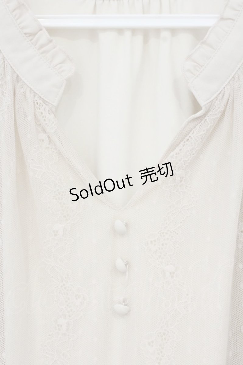 画像2: axes femme / スキッパーレースプルオーバー  ベージュ O-26-09-11-1013-AX-TO-IG-OS (2)