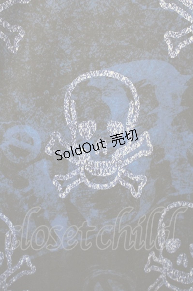 画像2: NieR Clothing / 転写パーカー F ブルー×スカル O-26-09-11-1025-PU-TO-OW-OS (2)