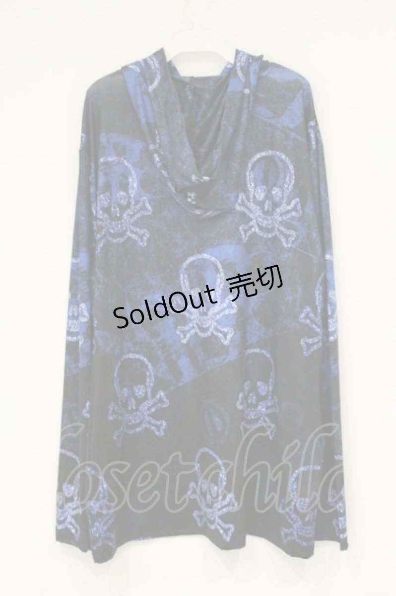 画像3: NieR Clothing / 転写パーカー F ブルー×スカル O-26-09-11-1025-PU-TO-OW-OS (3)