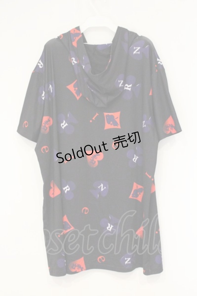 画像3: NieR Clothing / ハーフジップパーカー F ブラック×トランプアイコン O-26-09-11-1030-PU-TO-OW-OS (3)