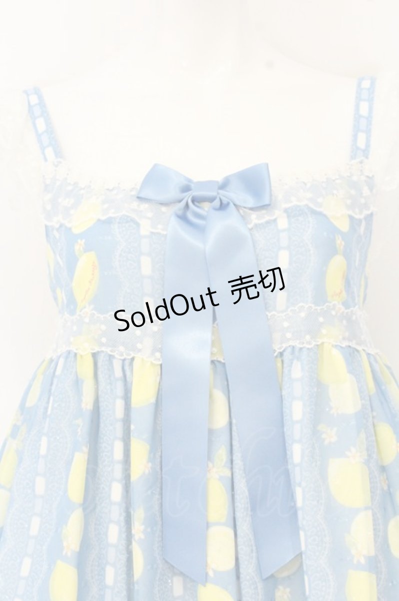 画像2: Angelic Pretty / Fruity LemonジャンパースカートSet  ブルー O-26-09-11-005-AP-OP-OW-OS (2)