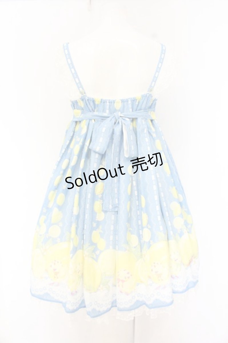 画像5: Angelic Pretty / Fruity LemonジャンパースカートSet  ブルー O-26-09-11-005-AP-OP-OW-OS (5)