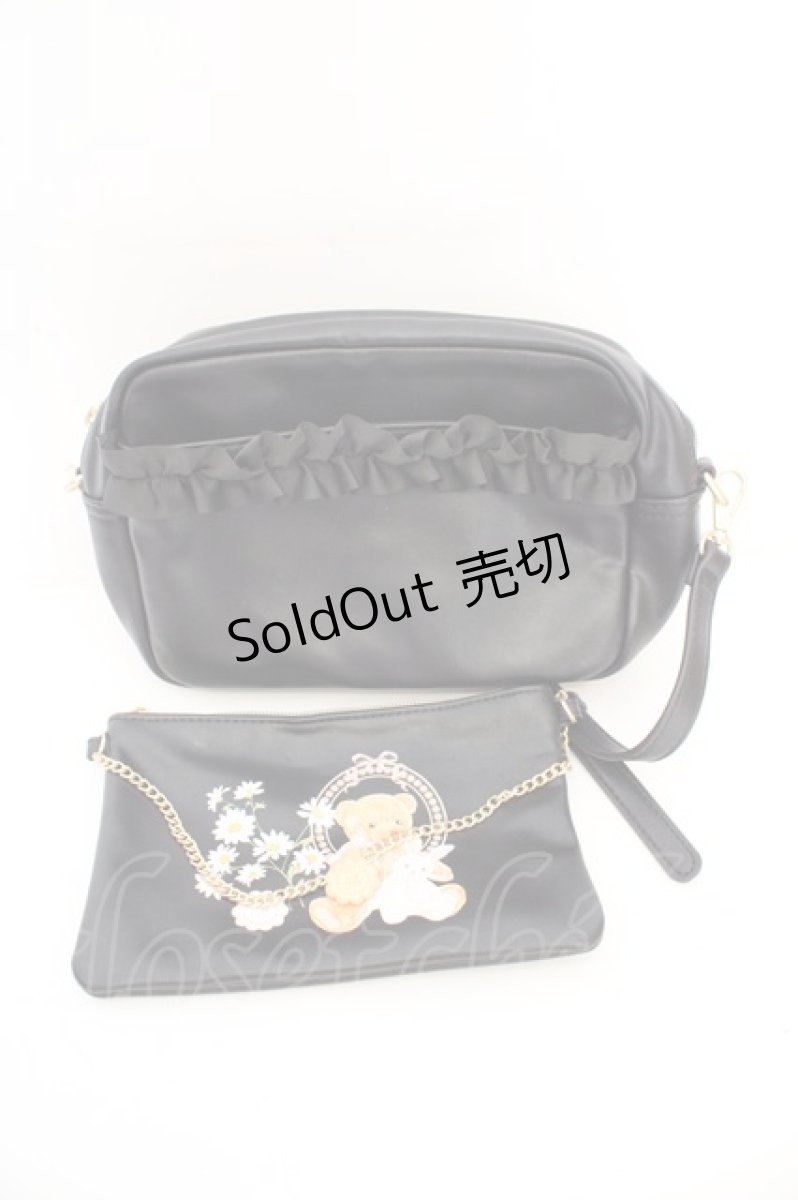 画像1: m petit by misako / ポーチ付きショルダーバッグ  クロ O-26-09-12-062-LO-BG-OW-ZT0918U (1)