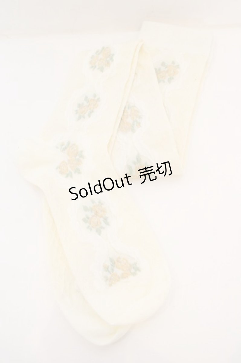 画像2: m petit by misako / ECAMOVKバラレース  シロ×イエロー O-26-09-12-011-LO-ZA-OW-OS (2)