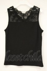 画像3: axes femme / 繊細レースタンクトップ M クロ O-26-09-14-032-AX-TO-OW-OS (3)