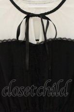 画像2: axes femme POETIQUE / チュールデザインワンピース M クロ×キナリ O-26-09-14-035-AX-OP-OW-OS (2)