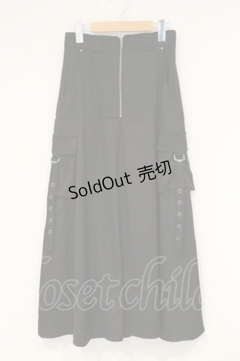 画像1: axes femme POETIQUE / ベルトデザインアーミースカート M クロ O-26-09-14-039-AX-SK-OW-OS (1)