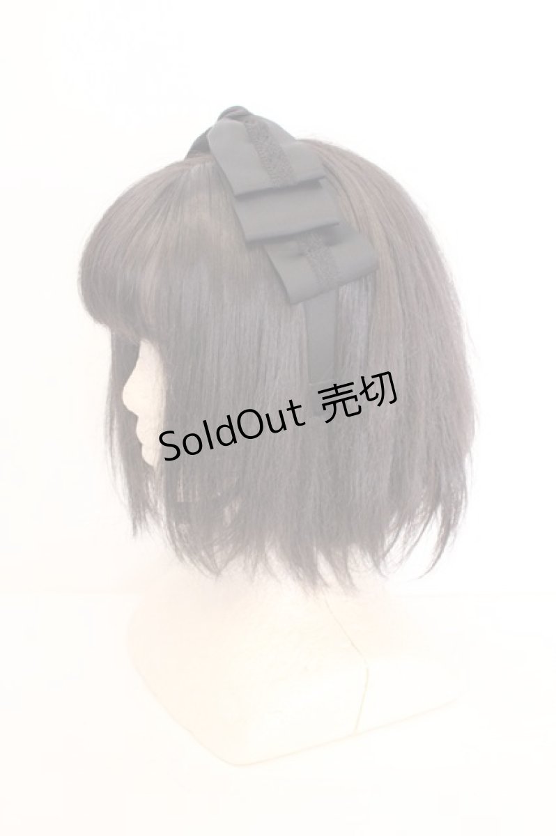 画像2: m petit by misako / NINA'S /リボンカチューシャ  クロ O-26-09-14-1008-LO-AC-OW-OS (2)