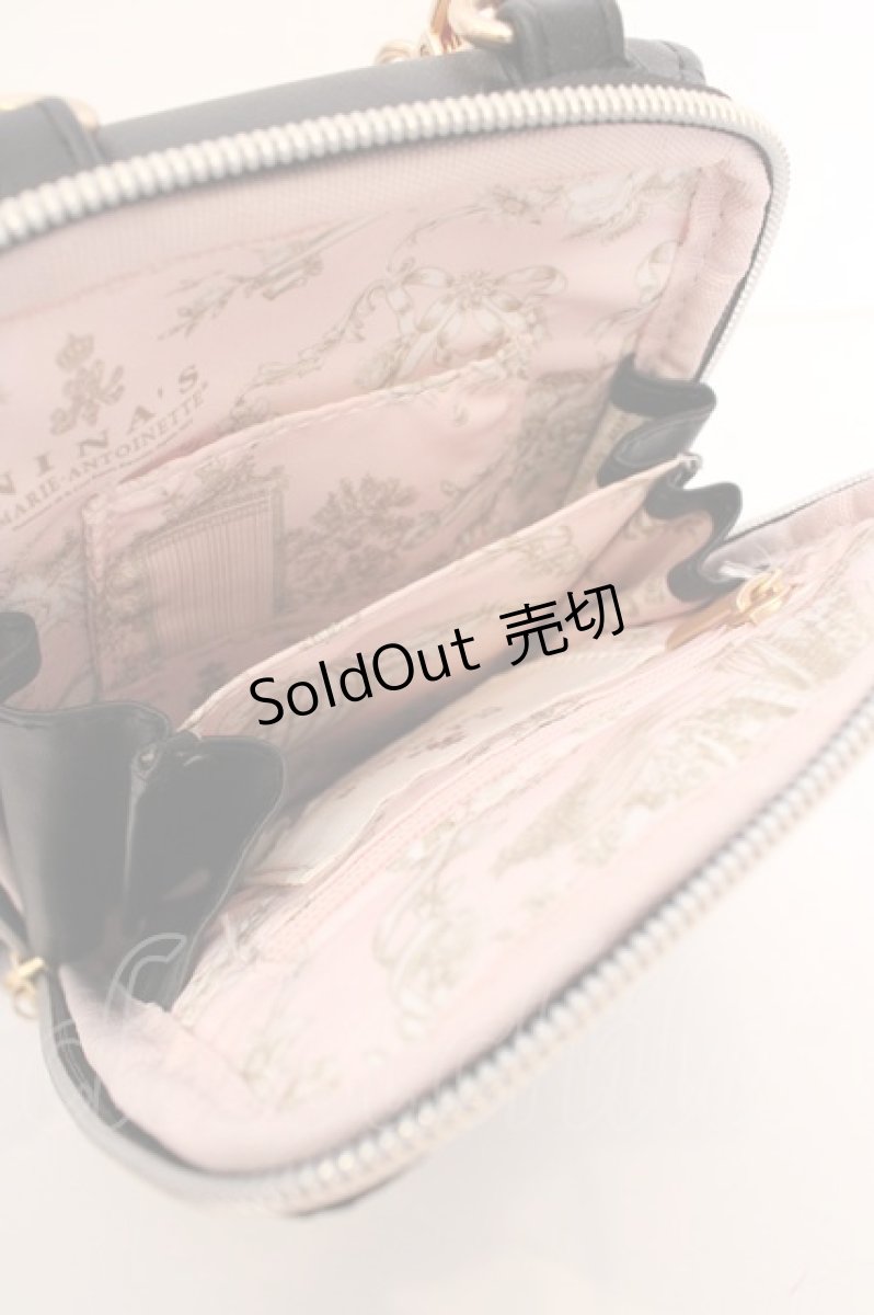画像3: m petit by misako / NINA'S スマホショルダー  クロ O-26-09-14-1009-LO-BG-OW-OS (3)