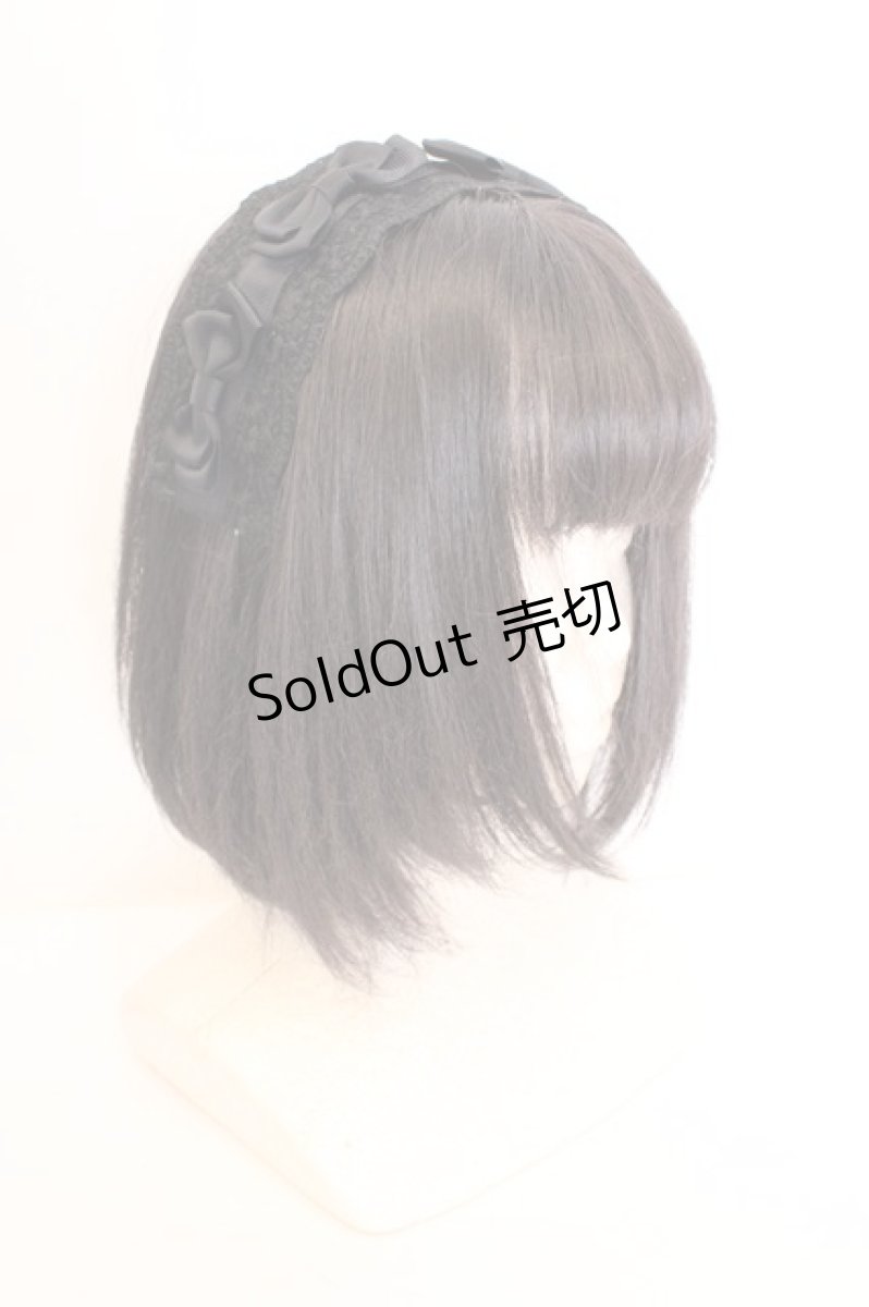 画像1: m petit by misako / ヘッドドレス  クロ O-26-09-14-1012-LO-AC-OW-ZT728 (1)