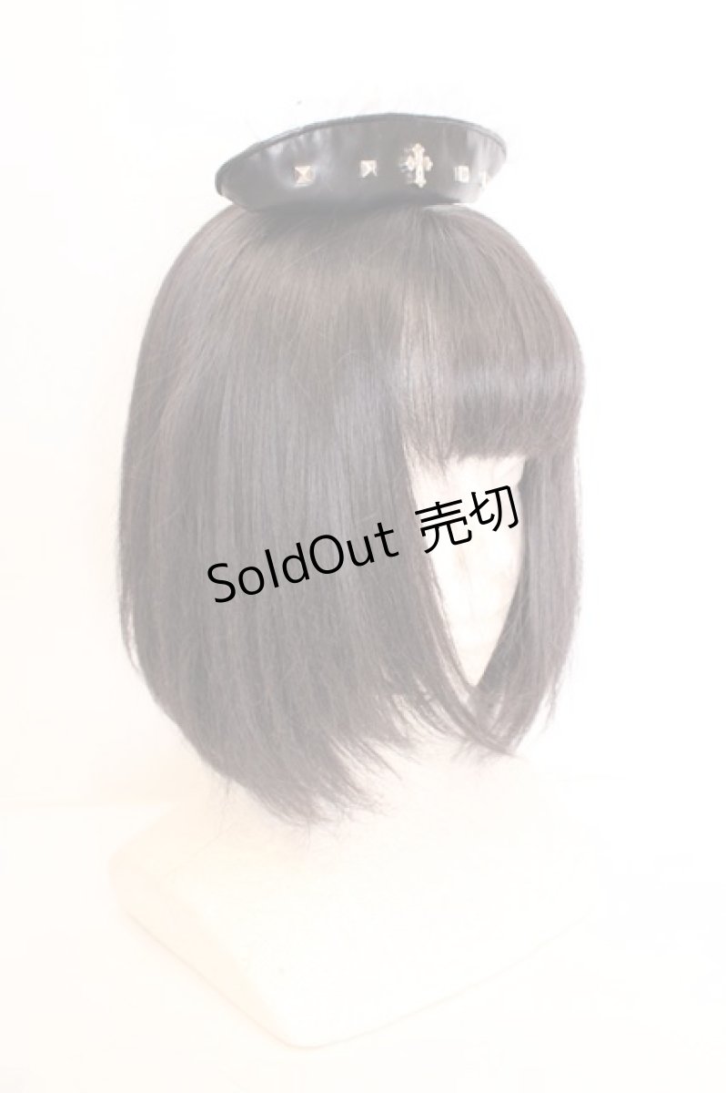 画像1: DimMoire / ナースヘアアクセサリーリメイク  ブラック×ホワイト O-26-09-14-1013-PU-AC-OW-ZT728 (1)