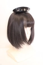 画像1: DimMoire / ナースヘアアクセサリーリメイク  ブラック×ホワイト O-26-09-14-1013-PU-AC-OW-OS (1)