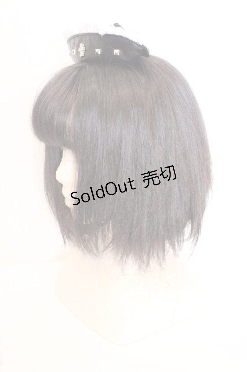 画像2: DimMoire / ナースヘアアクセサリーリメイク  ブラック×ホワイト O-26-09-14-1013-PU-AC-OW-ZT728 (2)