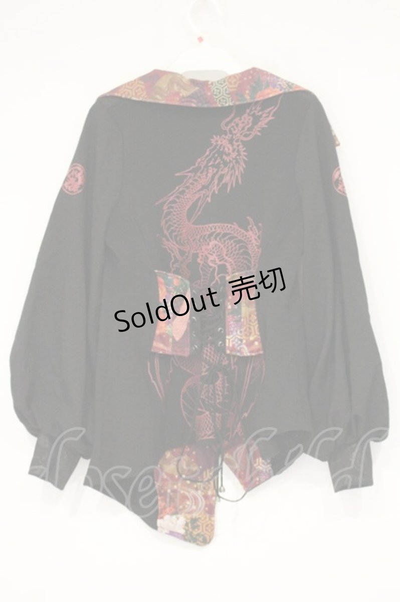 画像4: Qutie Frash / バルーンスリーブジップアップライダース  ブラック×オレンジ系 O-26-09-14-079-QU-TO-IG-OS (4)