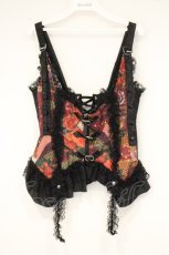 画像1: Qutie Frash / コルセットホルターベスト  レッド×ブラック O-26-09-14-082-QU-TO-IG-OS (1)