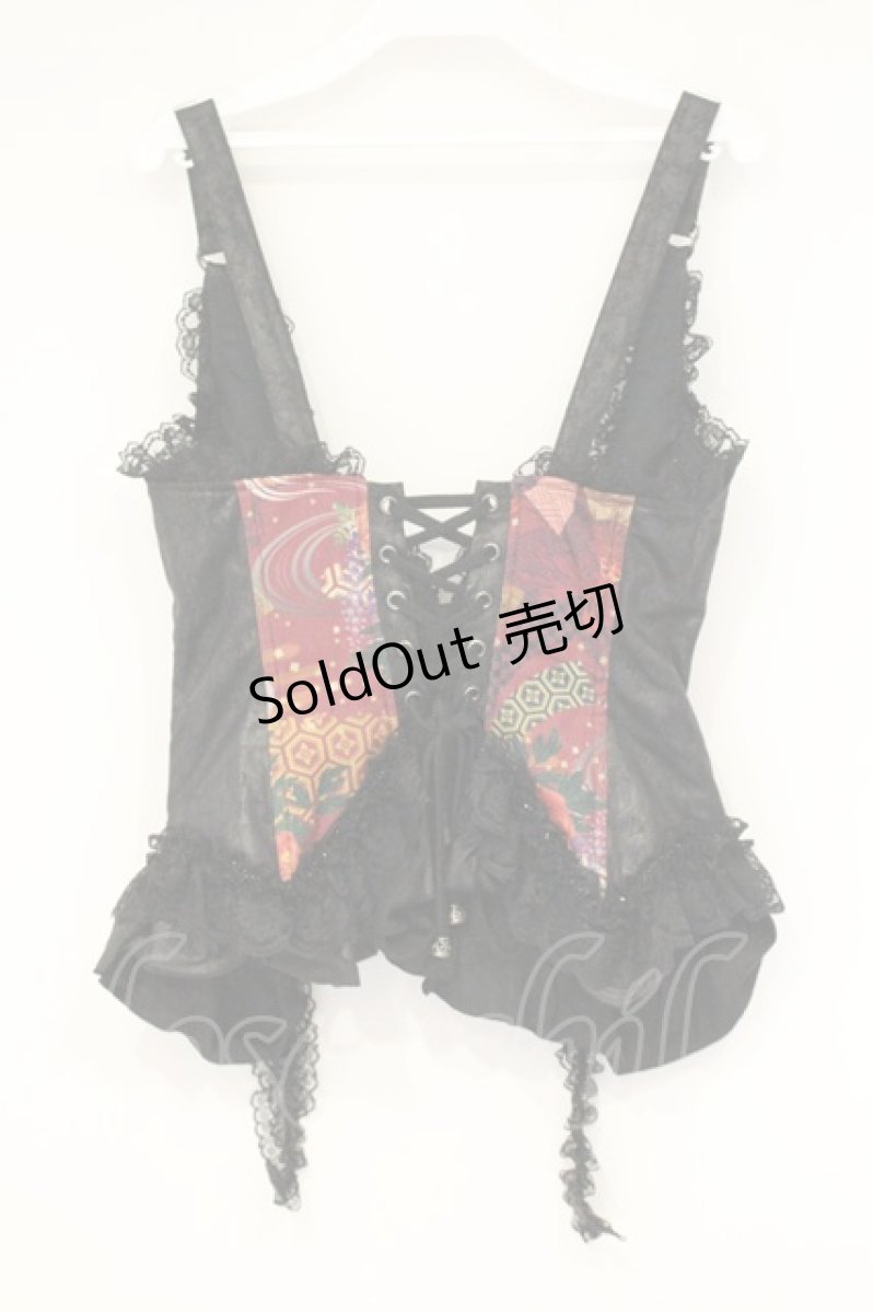 画像4: Qutie Frash / コルセットホルターベスト  レッド×ブラック O-26-09-14-082-QU-TO-IG-OS (4)