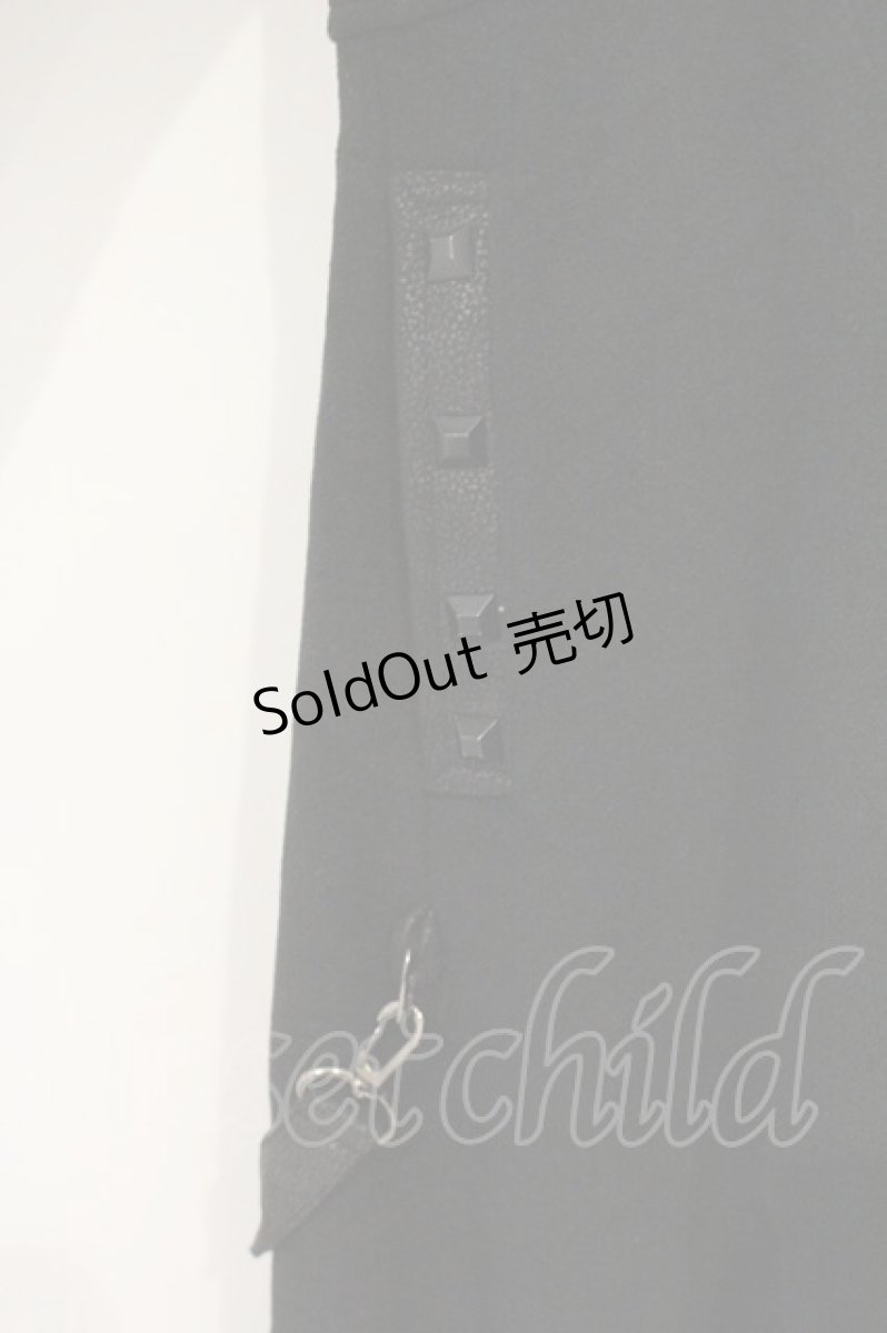 画像3: Qutie Frash / ファーカラー着物袖フィッシュテールコート  ブラック O-26-09-14-083-QU-CO-IG-OS (3)