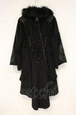 画像5: Qutie Frash / ファーカラー着物袖フィッシュテールコート  ブラック O-26-09-14-083-QU-CO-IG-OS (5)
