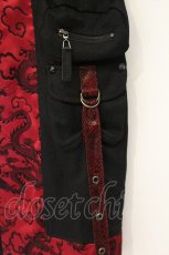 画像3: Qutie Frash / 和柄プリーツフラップミニスカート  ブラック×レッド O-26-09-14-089-QU-SK-IG-OS (3)