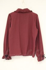 画像3: axes femme kawaii / りんご刺繍ブラウス M ワイン O-26-09-14-2037-AX-BL-OW-OS (3)