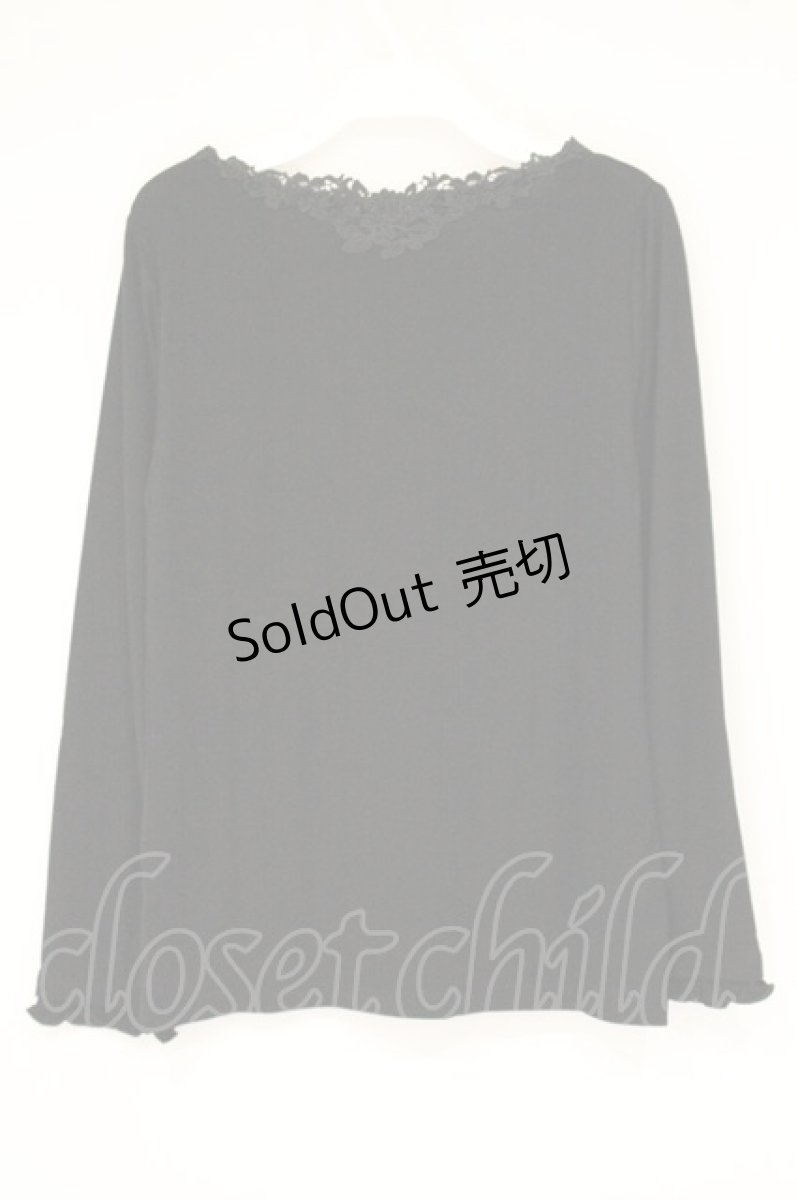画像3: axes femme / モチーフレースインナー M クロ O-26-09-14-2045-AX-TO-OW-OS (3)