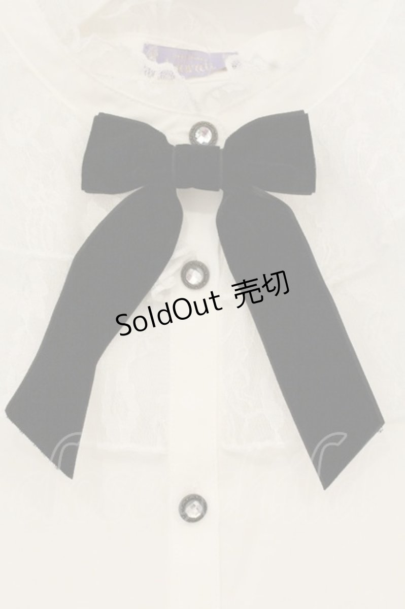 画像2: axes femme kawaii / レースフリル長袖ブラウス M シロ O-26-09-14-2048-AX-BL-OW-OS (2)
