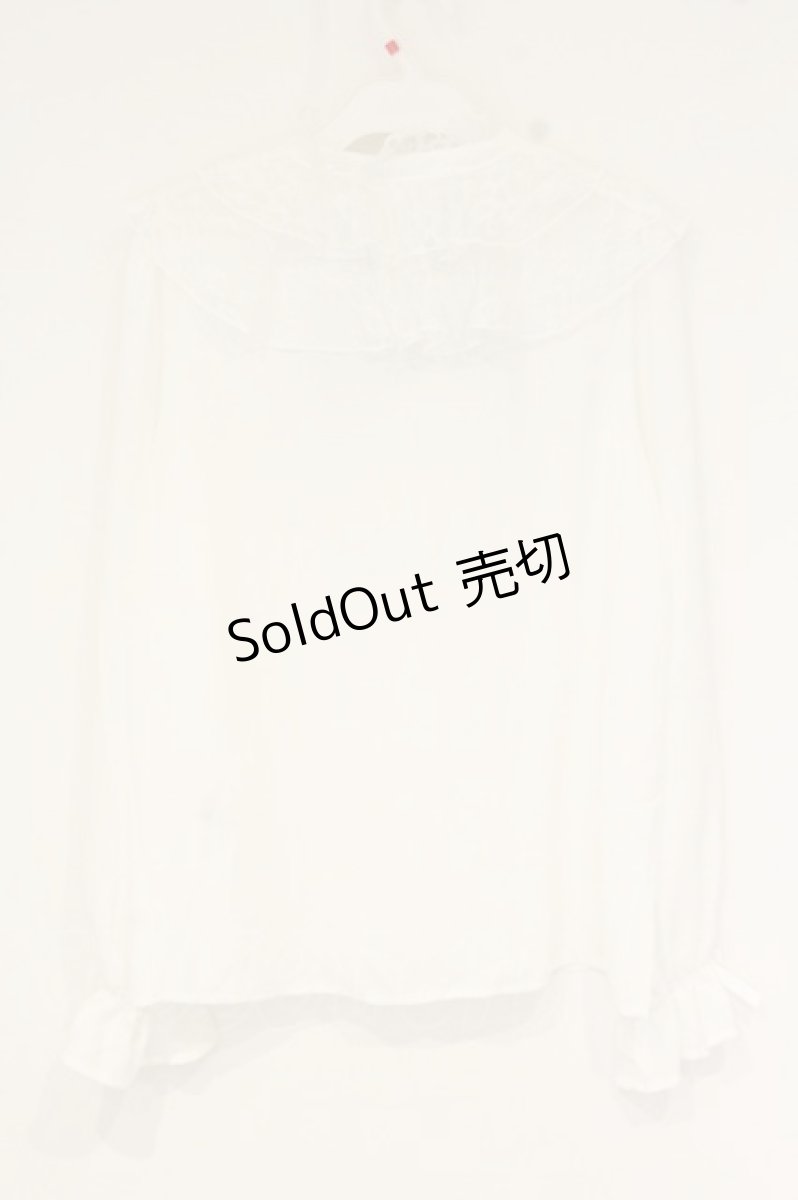 画像4: axes femme kawaii / レースフリル長袖ブラウス M シロ O-26-09-14-2048-AX-BL-OW-OS (4)