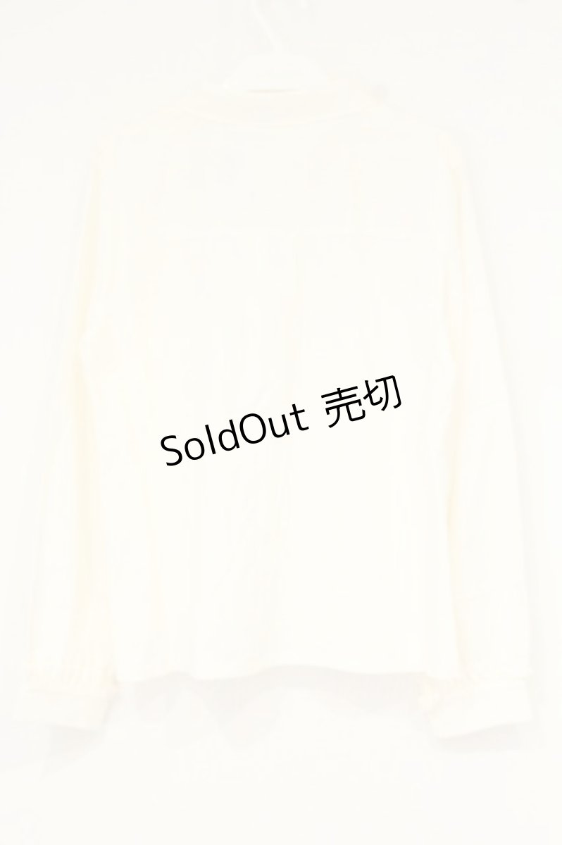 画像3: axes femme POETIQUE / チェーンブローチ付長袖ブラウス M キナリ O-26-09-14-2049-AX-BL-OW-OS (3)