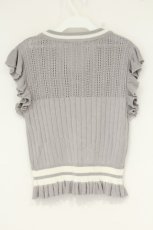 画像3: axes femme POETIQUE / Vネックニットノースリーブトップス M グレー O-26-09-14-2050-AX-TO-OW-OS (3)