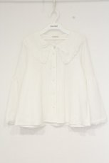 画像1: axes femme / 刺繍入りビッグカラーブラウス M シロ O-26-09-14-2051-AX-BL-OW-OS (1)