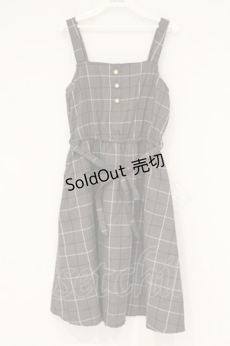 画像1: axes femme / チェック柄ワンピース/2022年福袋 M グレー O-26-09-14-2071-AX-OP-OW-OS (1)