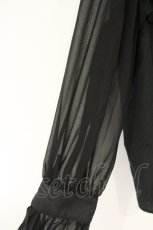 画像3: TRAVAS TOKYO / シフォン袖ブラウス  ブラック O-26-09-14-2086-PU-BL-OW-OS (3)