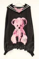 画像1: TRAVAS TOKYO / Furry bear sailor collar knit プルオーバー F ブラック×ピンク O-26-09-14-2088-PU-TO-OW-OS (1)