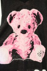 画像2: TRAVAS TOKYO / Furry bear sailor collar knit プルオーバー F ブラック×ピンク O-26-09-14-2088-PU-TO-OW-OS (2)