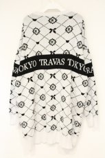 画像4: TRAVAS TOKYO / ロゴ総柄ジャガードニットプルオーバー F ホワイト×ブラック O-26-09-14-2096-PU-TO-OW-OS (4)
